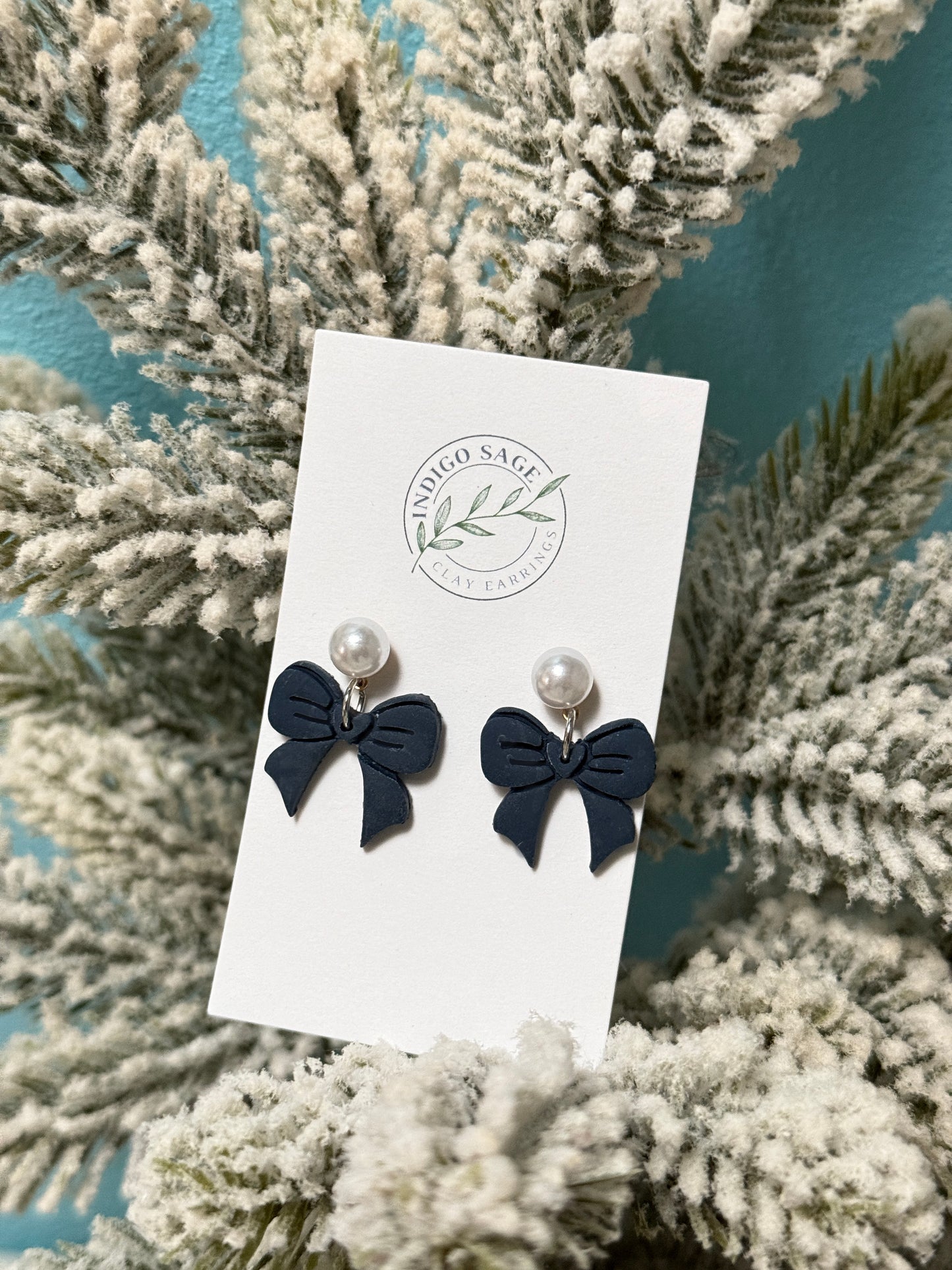 Navy Blue Bows